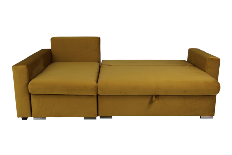 Flavio Corner Sofa Bed Velluto 08 Mustard Yellow