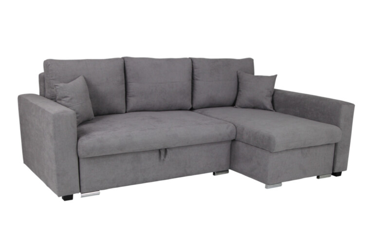 Flavio Corner Sofa Bed Right Grey Soro 90