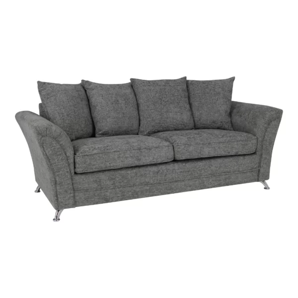 Zina 3 Seater Sofa Grey Graceland Charcoal