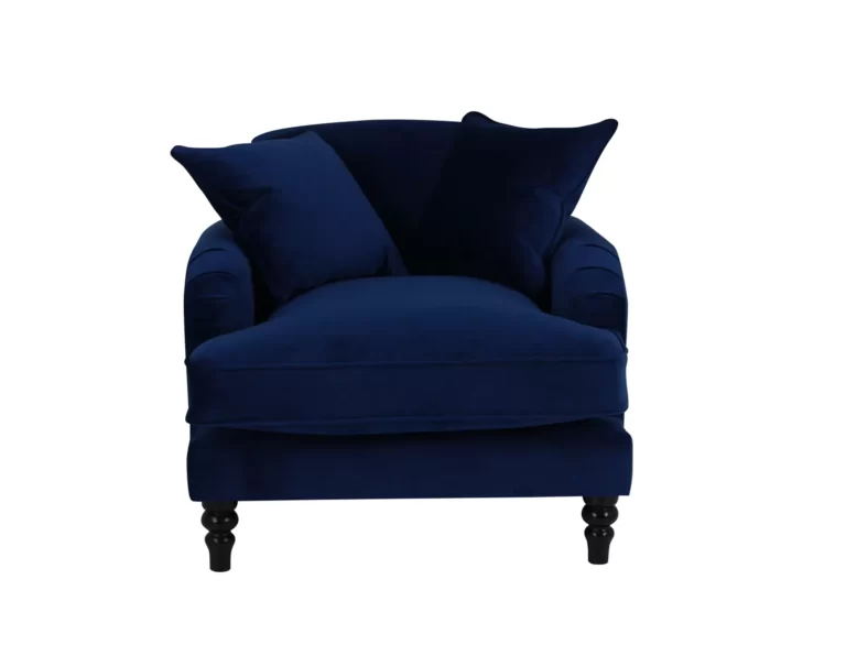 Wilbur Armchair Velluto 25 Navy Blue