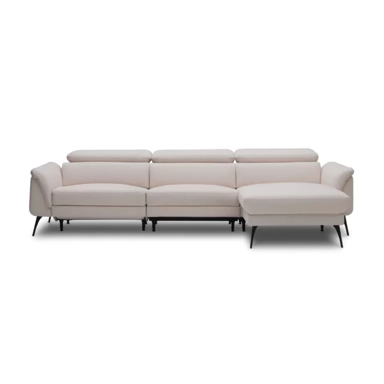 Tebe Corner Sofa Right Beige Maya 02 With Electric Relax Function