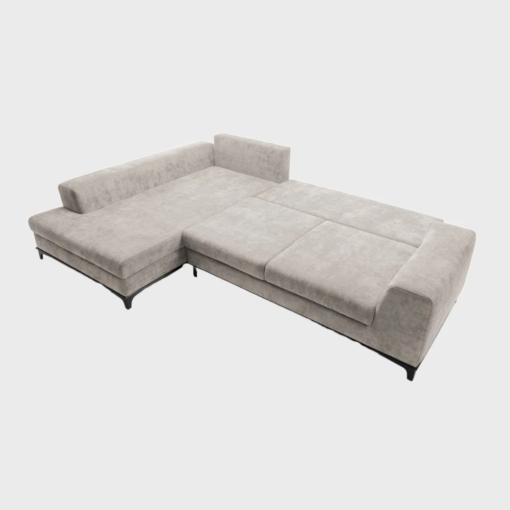 Bologna Corner Sofa Bed Left Grey