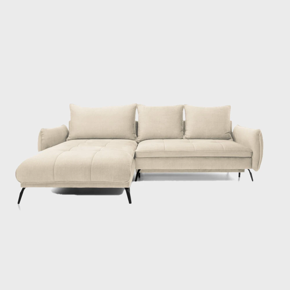 Vigo Corner Sofa Bed Left White