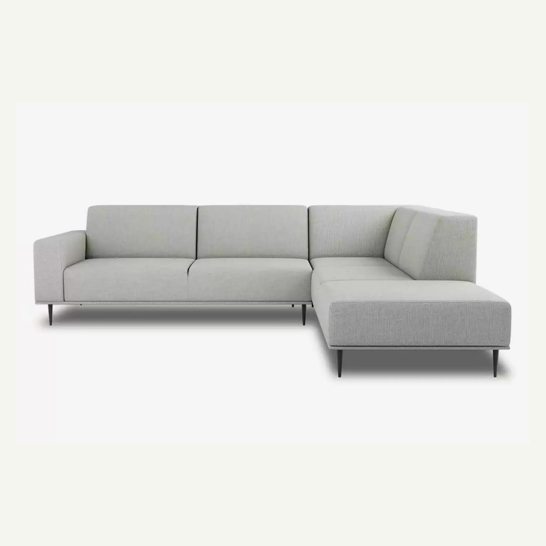 Daglas II XL Modern Corner Sofa Right White Beige Diosa 01