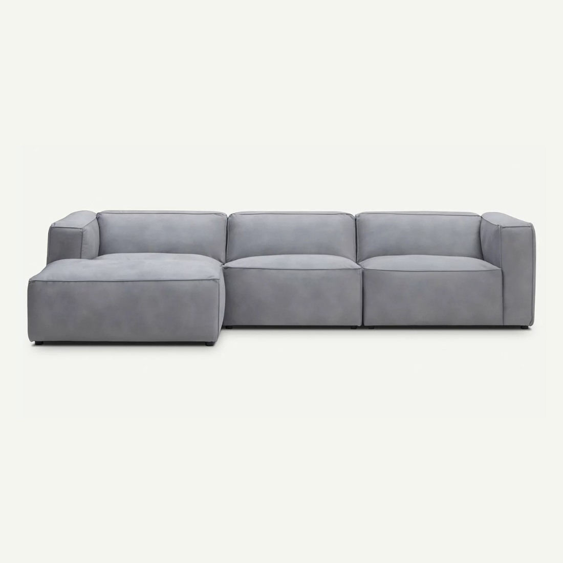 Moved Modern 4 Seater Corner Sofa Left Light Grey Letto 80