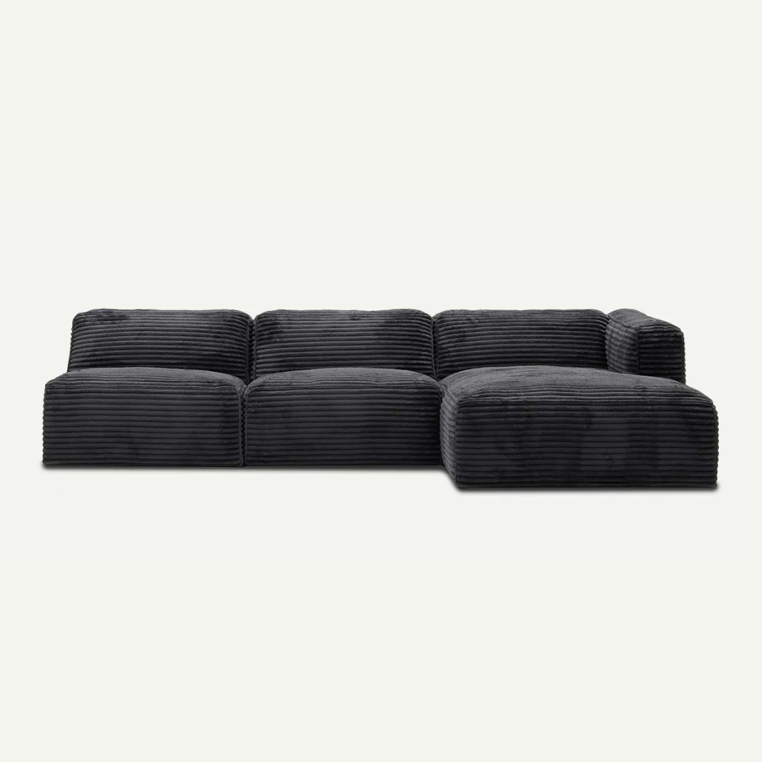 Moved XL 4 Seater Corner Sofa Right Black Tilia 100