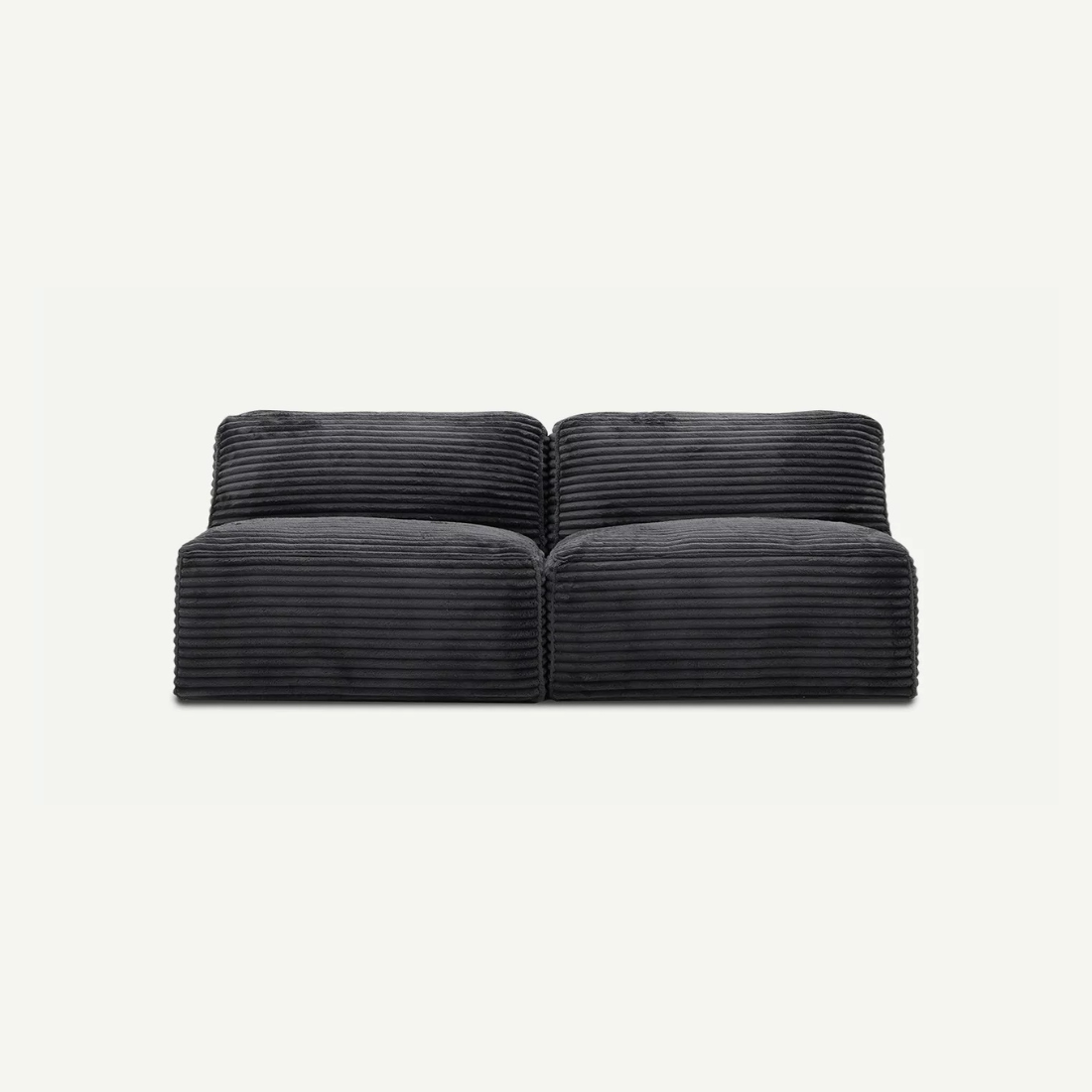 Moved XL Modern 2 seater Sofa Armless Black Tilia 100