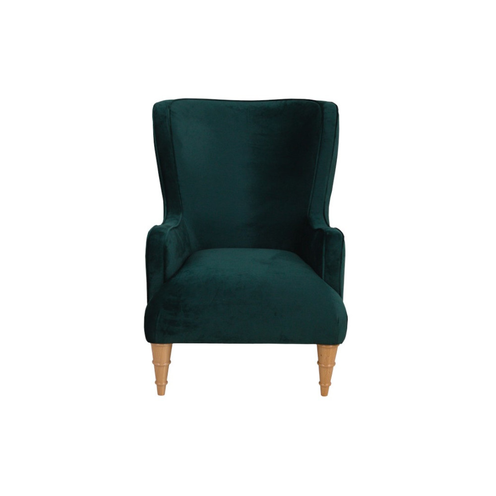Howard Armchair Plush Bottle Green
