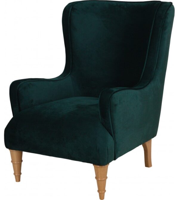 Howard Armchair Plush Bottle Green