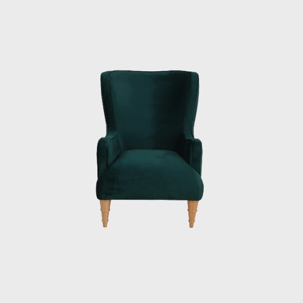 Howard Armchair Plush Bottle Green