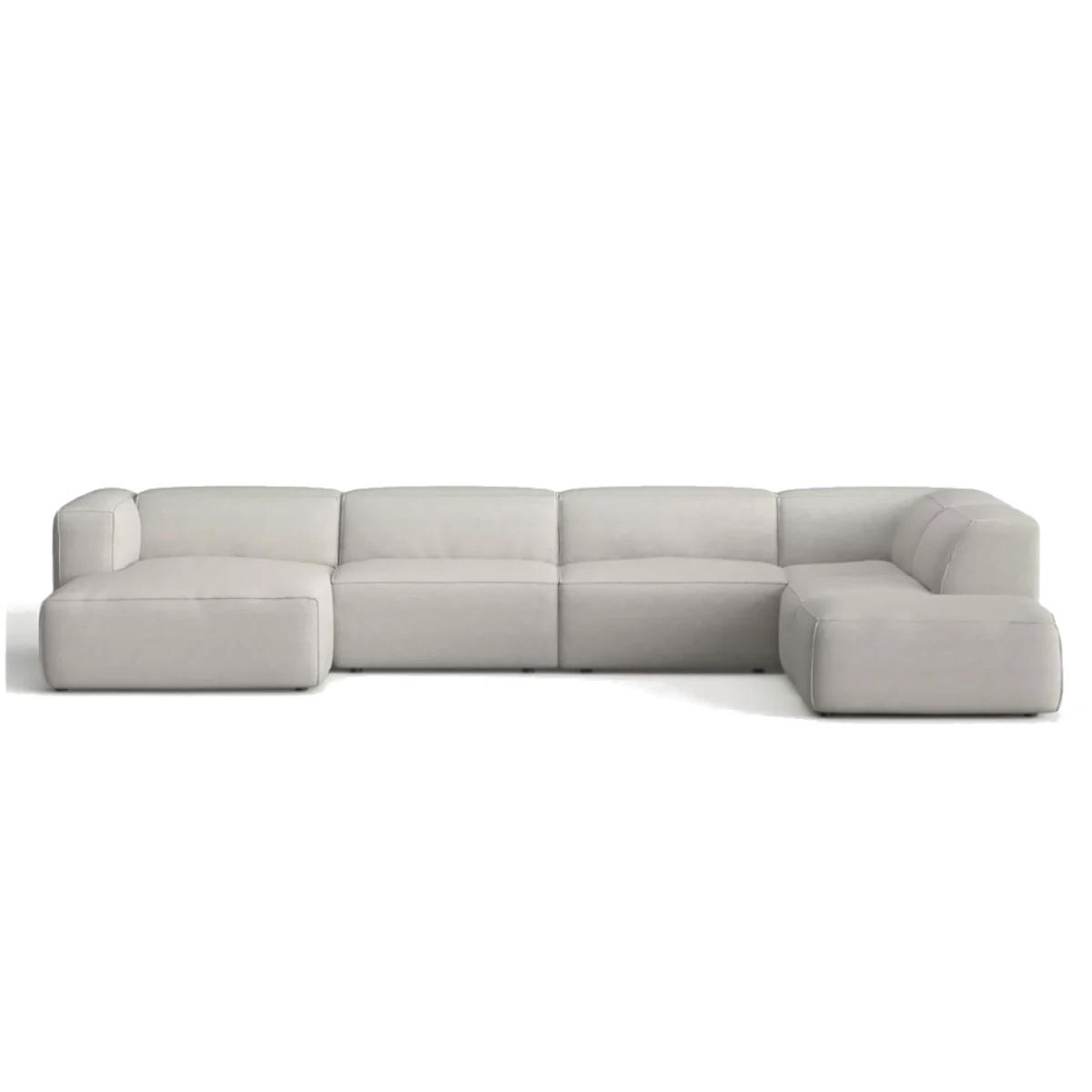 Moved Corner Sofa U Shape Right Chaise White Beige Diosa 01