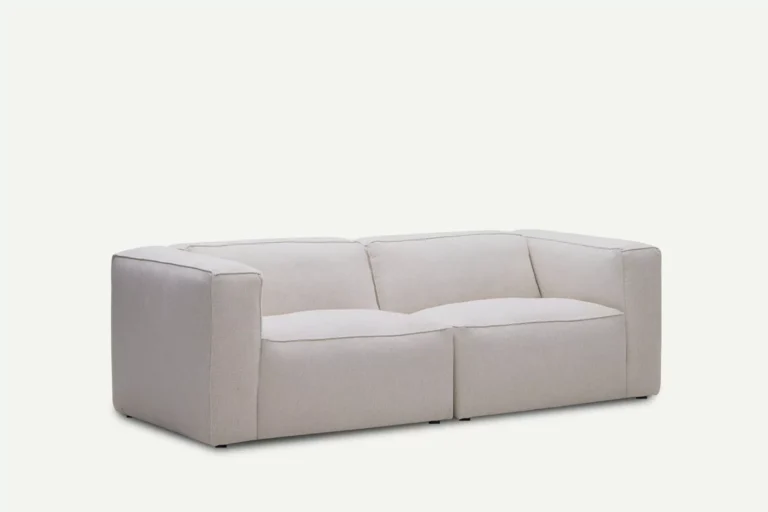 Moved Modern 3 Seater Sofa with Arms White Beige Diosa 01