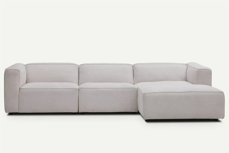 Moved Modern 4 Seater Corner Sofa Right White beige Diosa 01