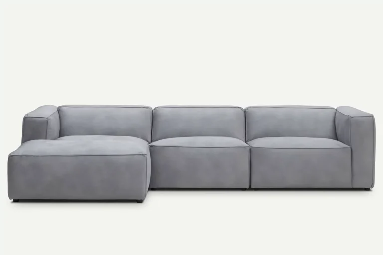 Moved Modern 4 Seater Corner Sofa Left Grey Letto 80