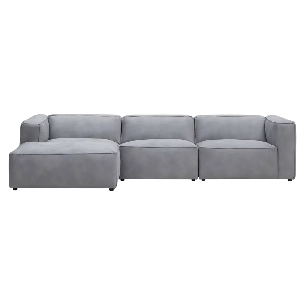 Moved Modern 4 Seater Corner Sofa Grey Letto 80