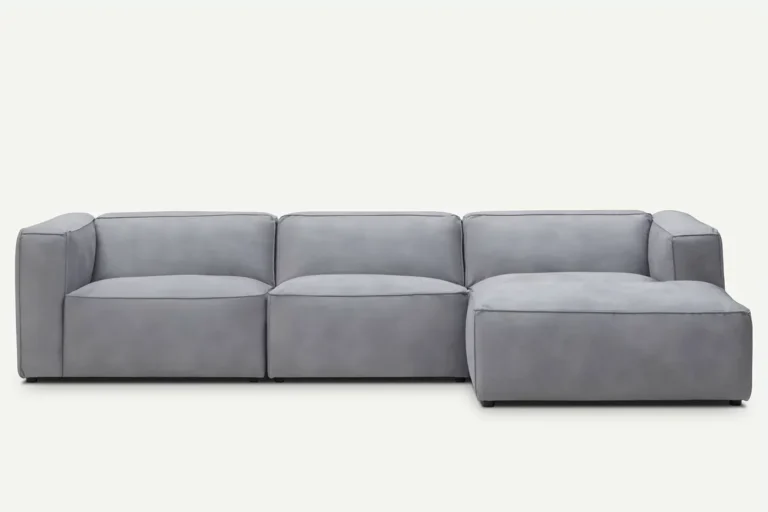 Moved Modern 4 Seater Corner Sofa Right Grey Letto 80
