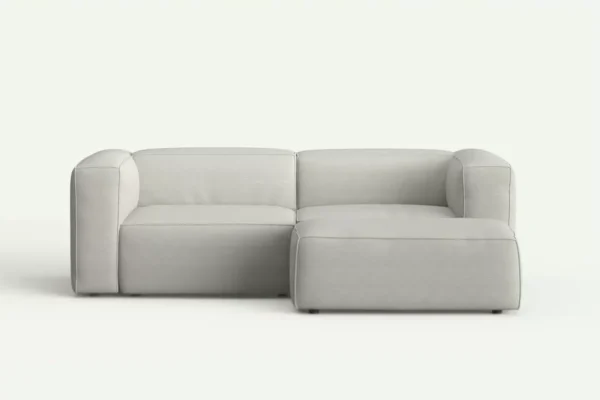 Moved II Small and Modern Corner Sofa Right Copenhagen 900 Ivory White Bouclé