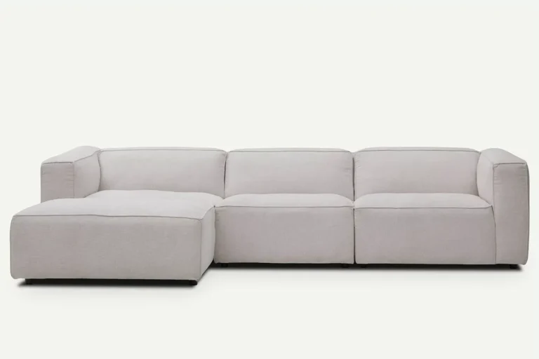 Moved Modern 4 Seater Corner Sofa Left White beige Diosa 01
