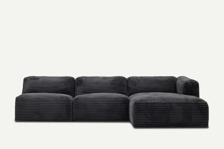 Moved XL 4 Seater Corner Sofa Right Black Tilia 100