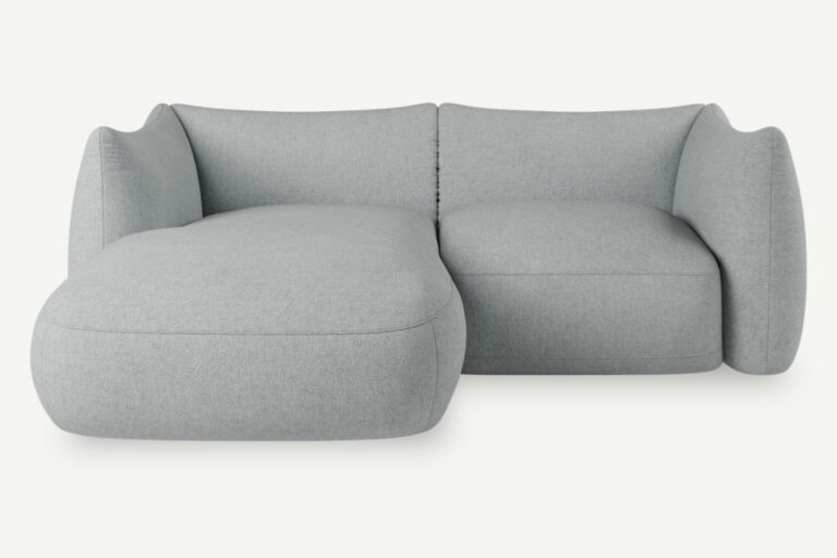 Cosy 2 Seater Modular Corner Sofa Left Ash Grey Vinci 07