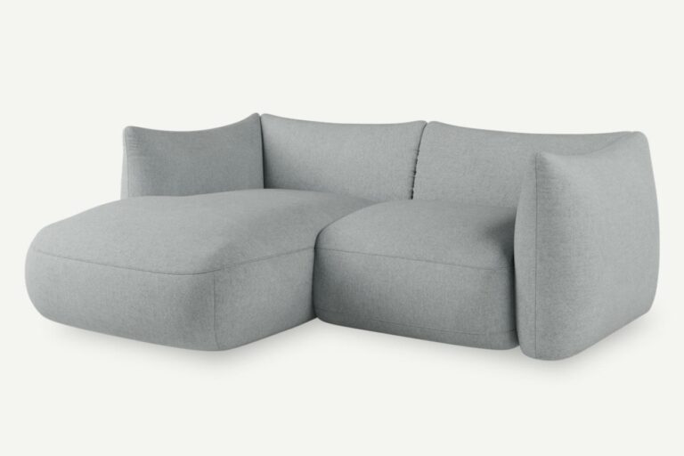 Cosy 2 Seater Modular Corner Sofa Ash Grey Vinci 07