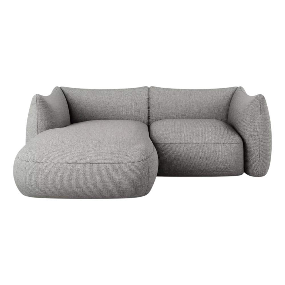 Cosy 2 Seater Modular Corner Sofa Grey Diosa 85