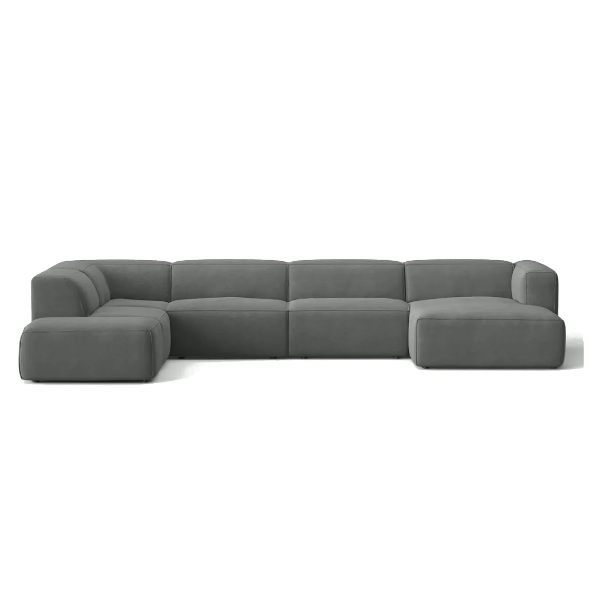 Moved Corner Sofa U Shape Left Chaise Grey Castel 93