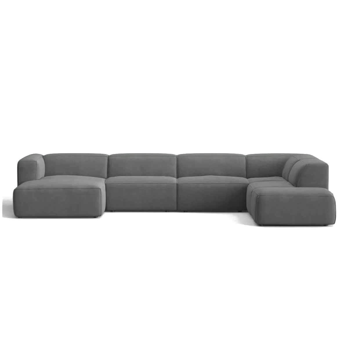 Moved Corner Sofa U Shape Right Chaise Grey Castel 93