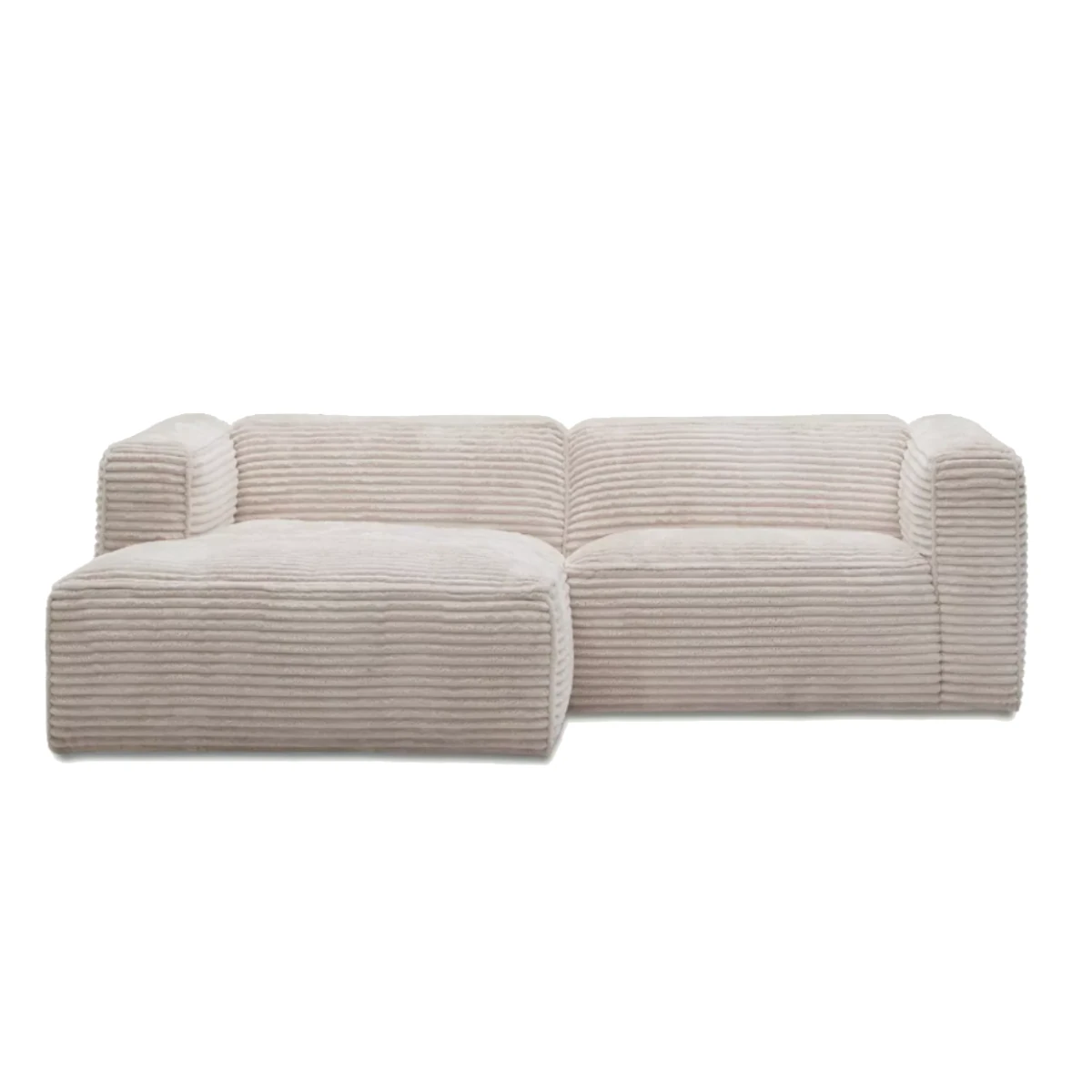 Moved II Small and Modern Corner Sofa Left Beige Tilia 03