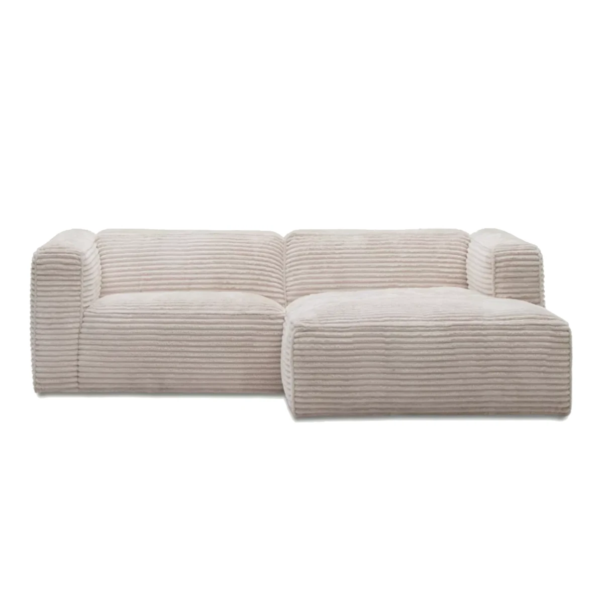 Moved II Small and Modern Corner Sofa Right Beige Tilia 03