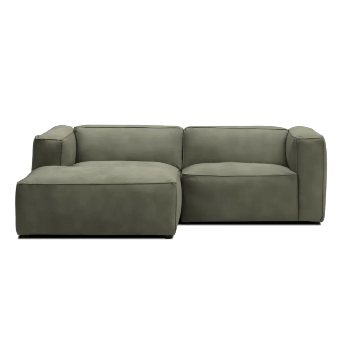 Moved II Small and Modern Corner Sofa Left Khaki Letto 38