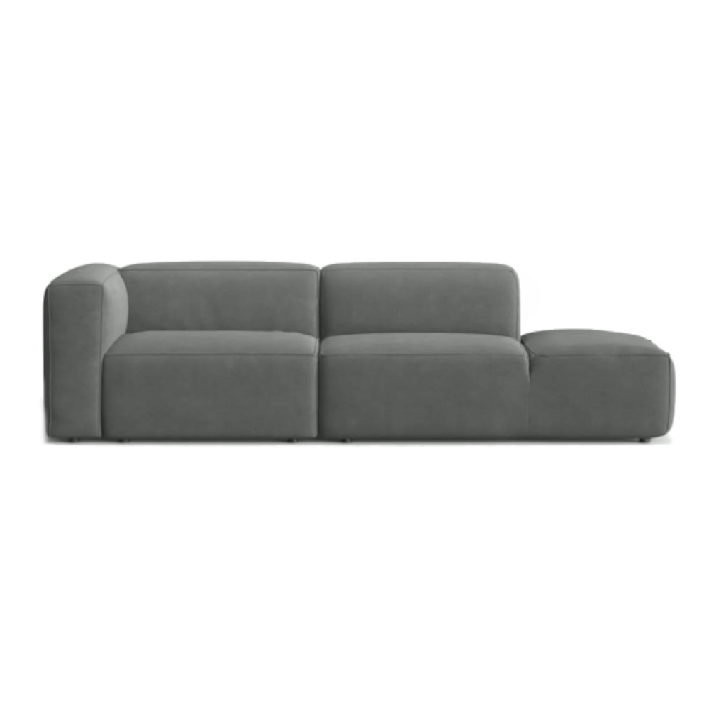 Moved XL Modern 3 Seater Sofa 1 Left Arm Rest Grey Castel 93