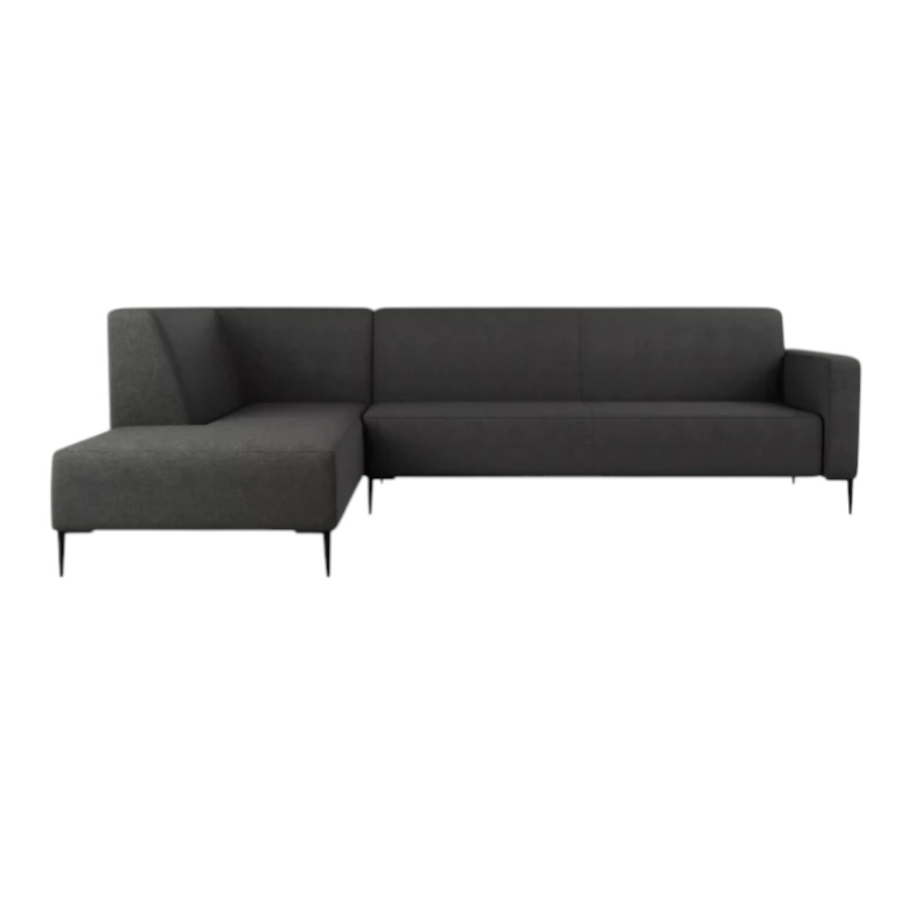 Bolder Big Modern Corner Sofa with Backrest Graphite Diosa 93