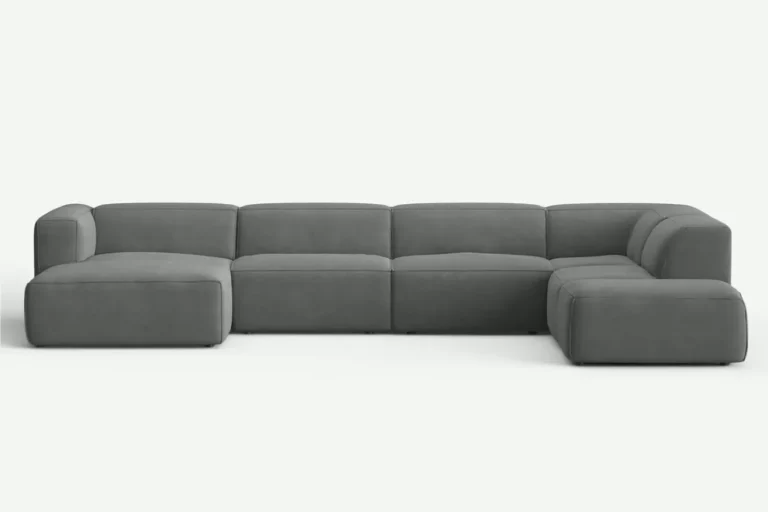 Moved Corner Sofa U Shape Right Chaise Grey Castel 93