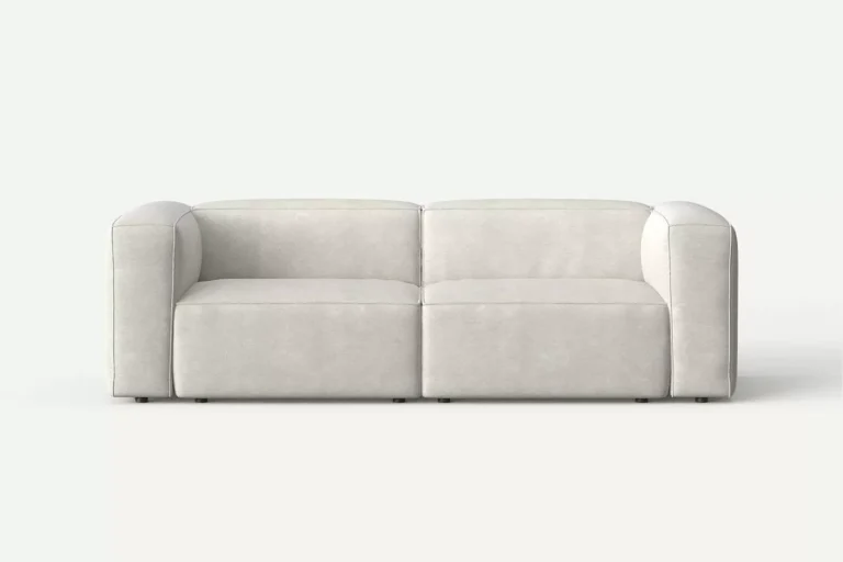 Moved XL Modern 2 Seater Sofa White Castel 03