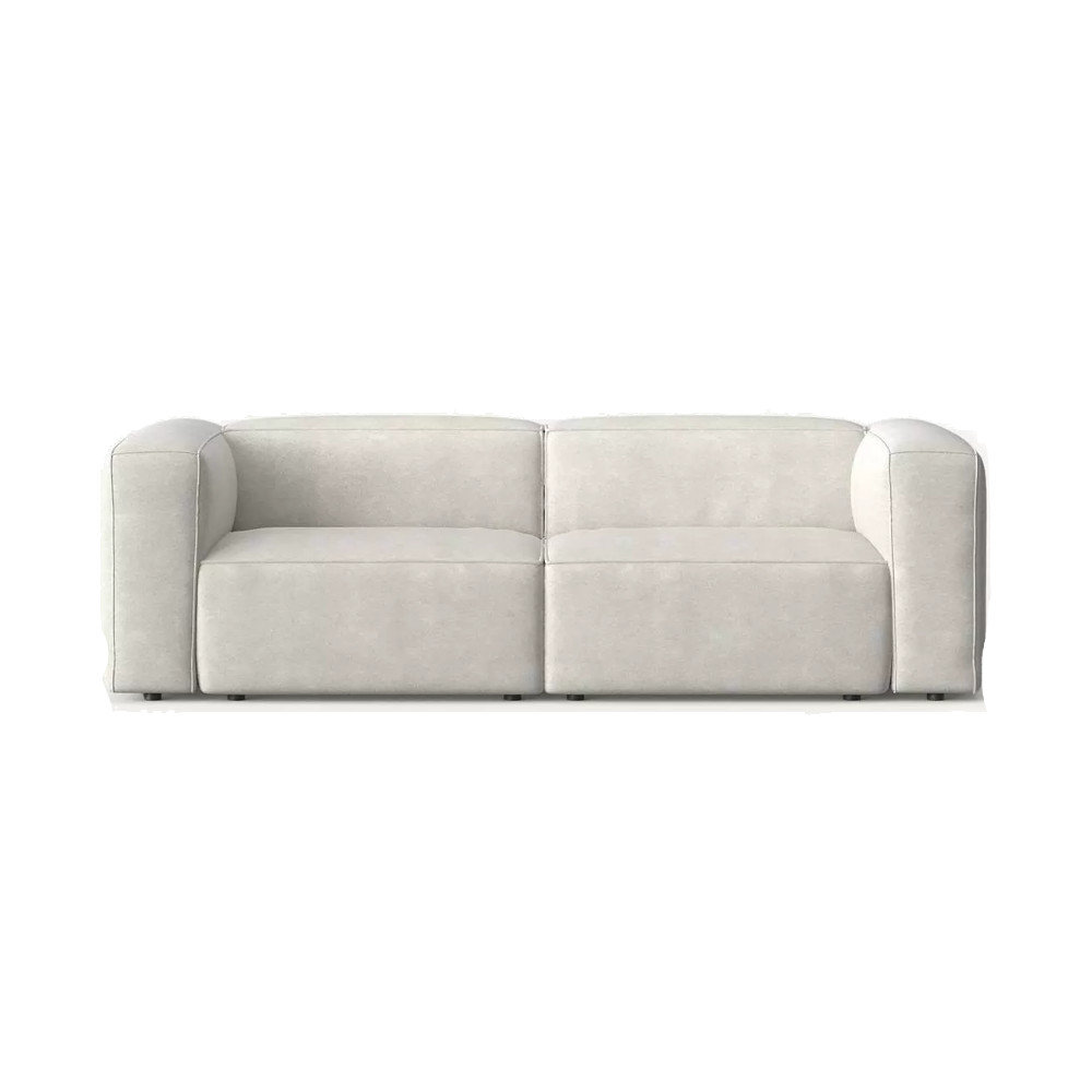 Moved XL Modern 2 Seater Sofa White Castel 03