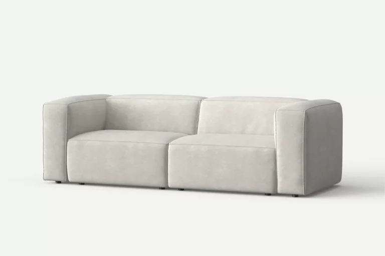 Moved XL Modern 2 Seater Sofa White Castel 03
