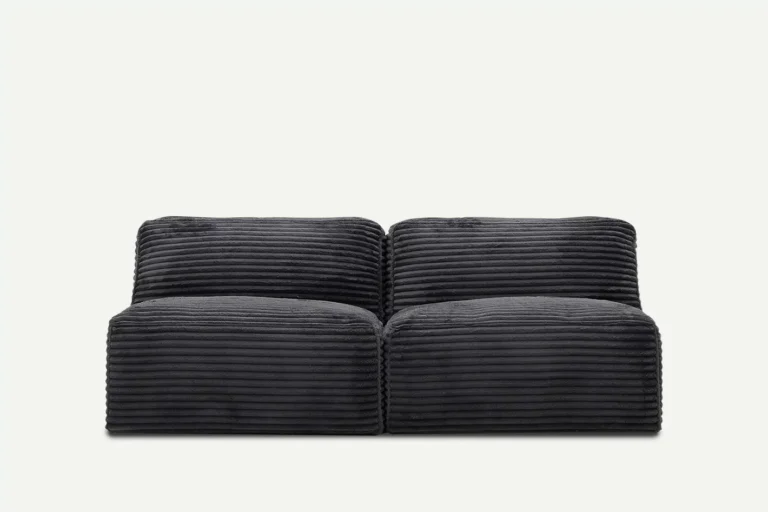 Moved XL Modern 2 seater Sofa Armless Black Tilia 100
