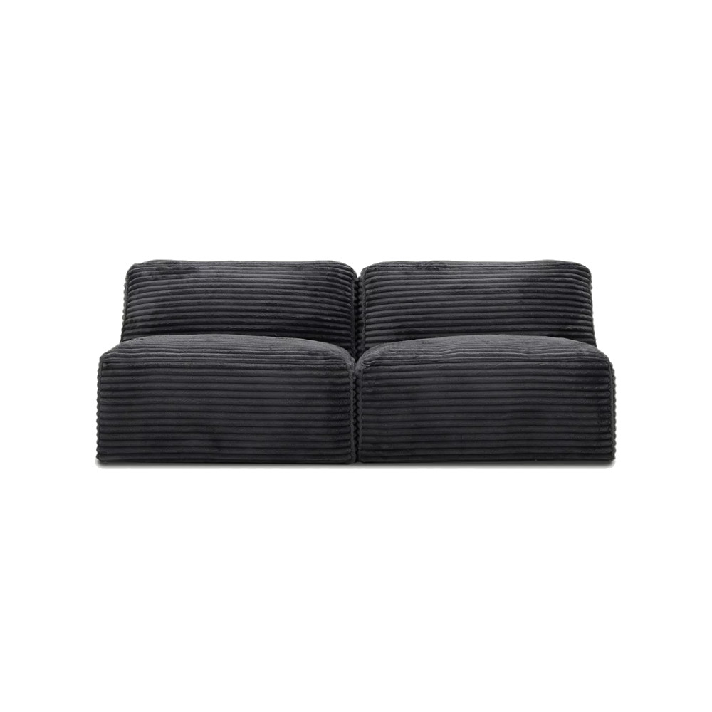 Moved XL Modern 2 seater Sofa Armless Black Tilia 100