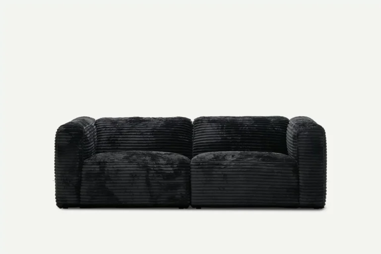 Moved XL Modern 2 Seater Sofa Black Tilia 100