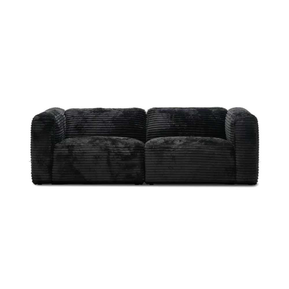 Moved XL Modern 2 Seater Sofa Black Tilia 100