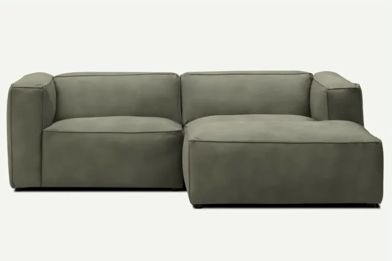 Moved II Small and Modern Corner Sofa Right Khaki Letto 38