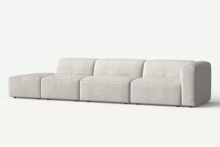Moved XL Modern 4 Seater Sofa Left Open Chaise Beige Castel 03