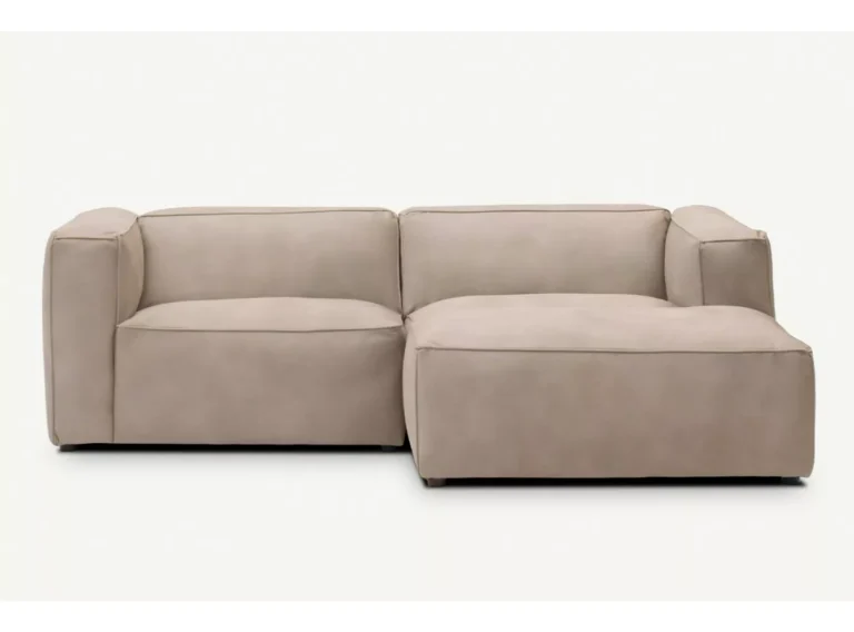 Moved II Small and Modern Corner Sofa Right Warm Beige Letto 11