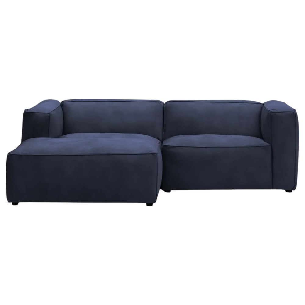 Moved II Small and Modern Corner Sofa Dark Navy Letto 79