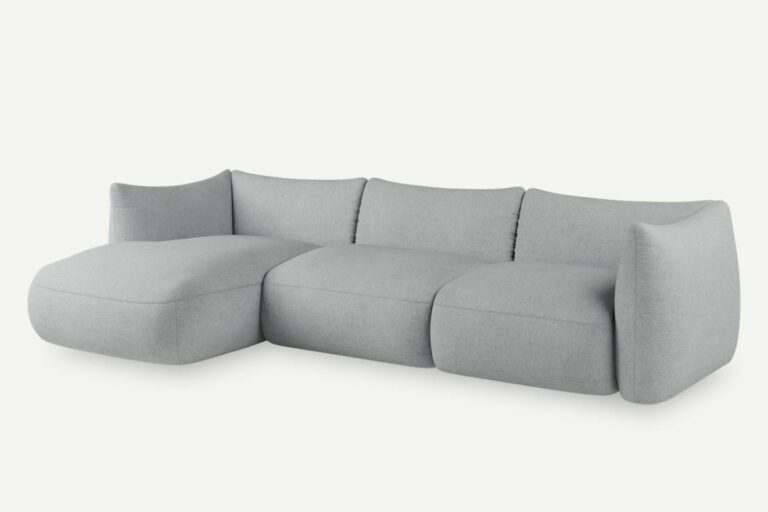 Cosy 3 Seater Modular Corner Sofa Ash Grey Vinci 07