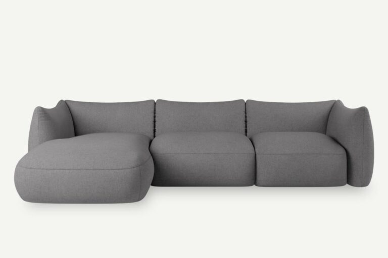 Cosy 3 Seater Modular Corner Sofa Left Dark Ash Grey Vinci 08