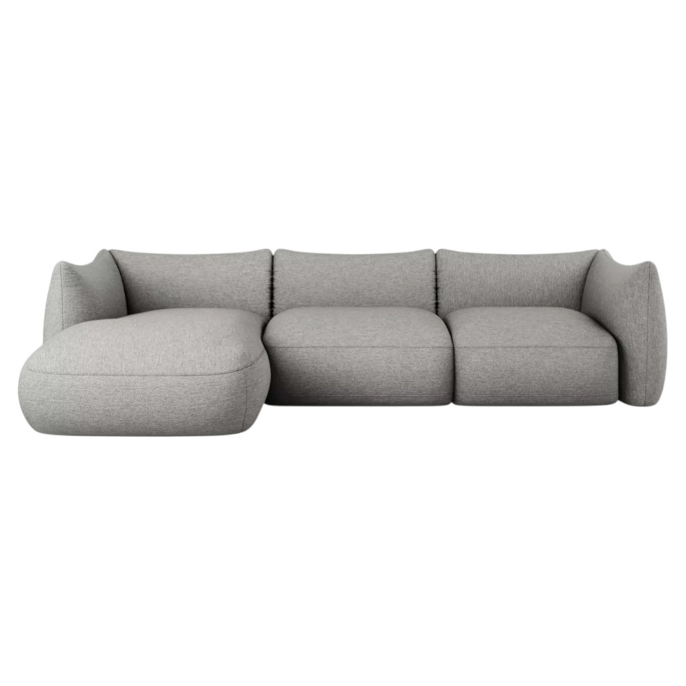 Cosy 3 Seater Modular Corner Sofa Grey Diosa 85