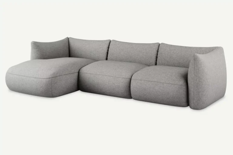 Cosy 3 Seater Modular Corner Sofa Grey Diosa 85