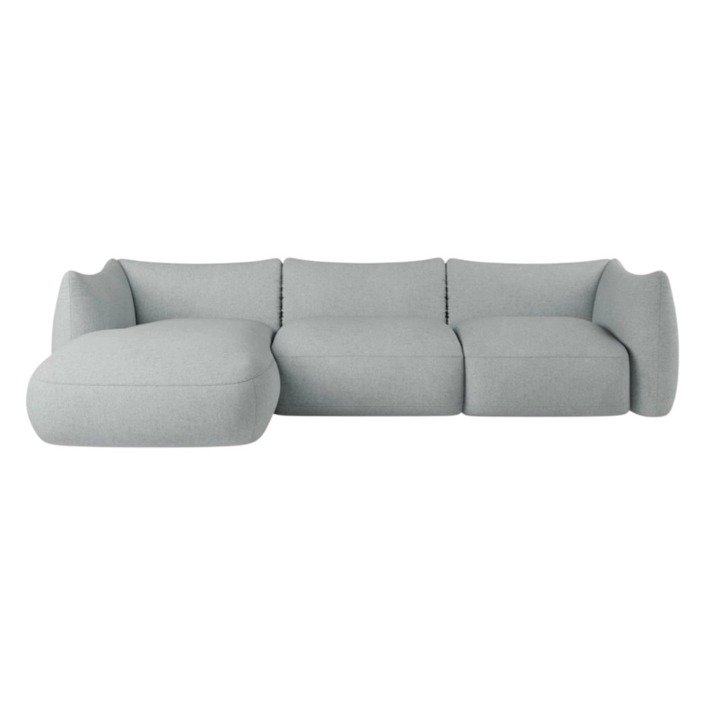 Cosy 3 Seater Modular Corner Sofa Ash Grey Vinci 07